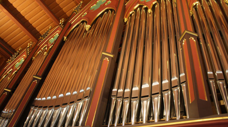 Orgelet i Larvik kirke.
