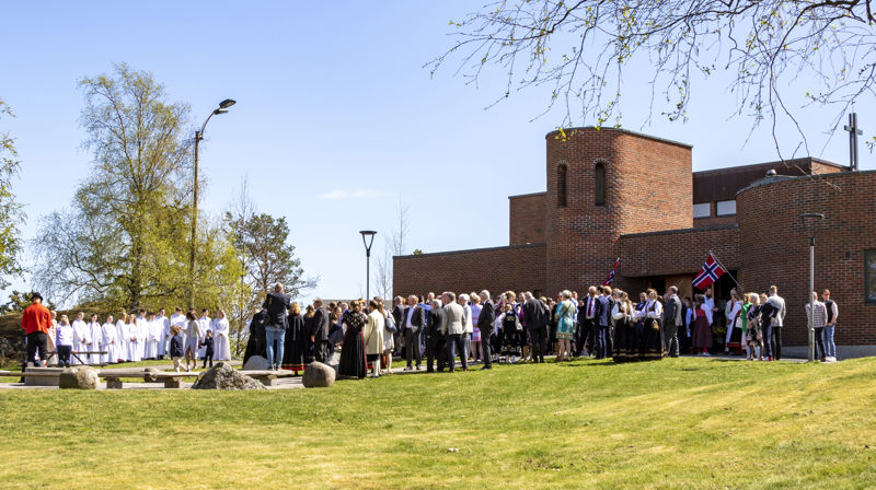 Konfirmasjon i Nanset kirke. Foto: Fred Isaksen
