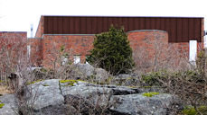 Fotomontasje som viser ny kledning på fasaden mot syd.