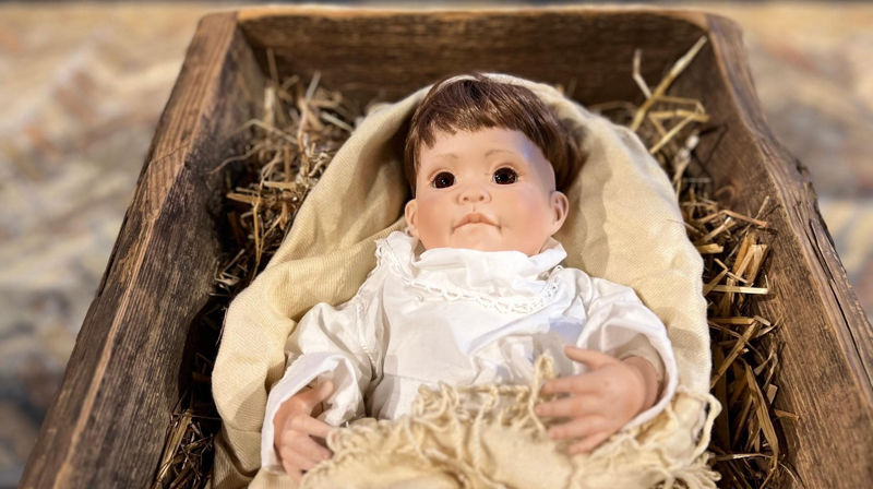 Julekrybben i Fredriksvern kirke. Foto: Line C. Krogh