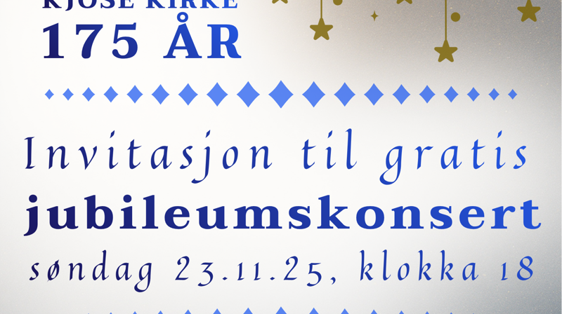 Kjose kirke 175 år - konsertinvitasjon