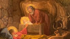 Joakim Skovgaard: Jesu fødsel. Alterbilde i Skagen kirke, Danmark. Foto: Tore Hummelvoll