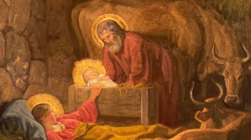 Joakim Skovgaard: Jesu fødsel. Alterbilde i Skagen kirke, Danmark. Foto: Tore Hummelvoll