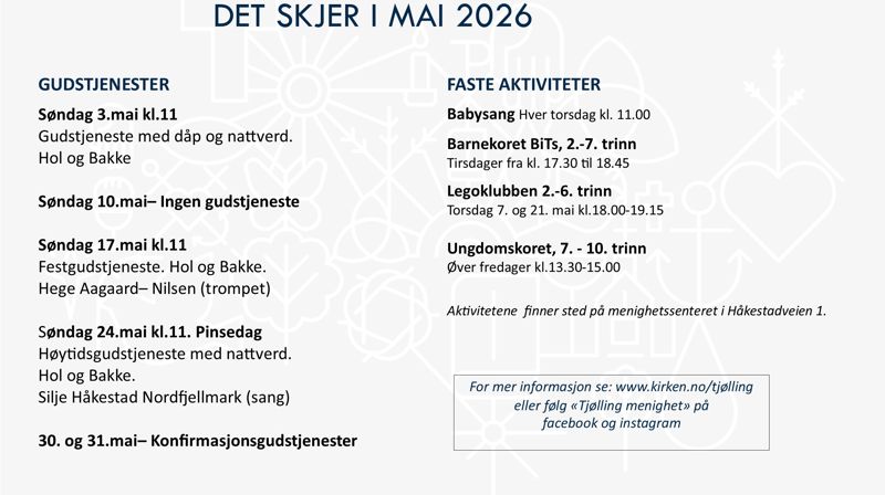 Programoversikt for Tjølling menighet.