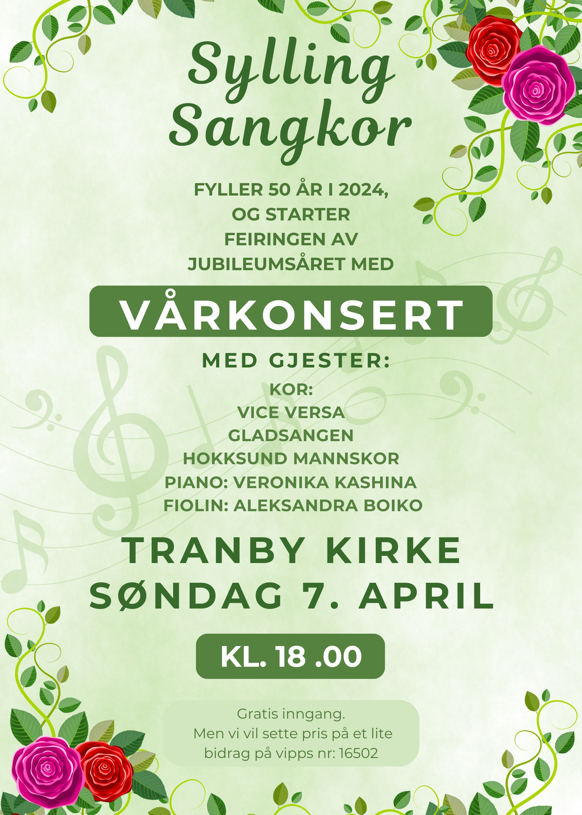 Sylling sangkor fyller 50 år i 2024