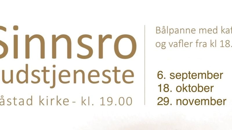 Sinnsrogudstjenester høsten 2026