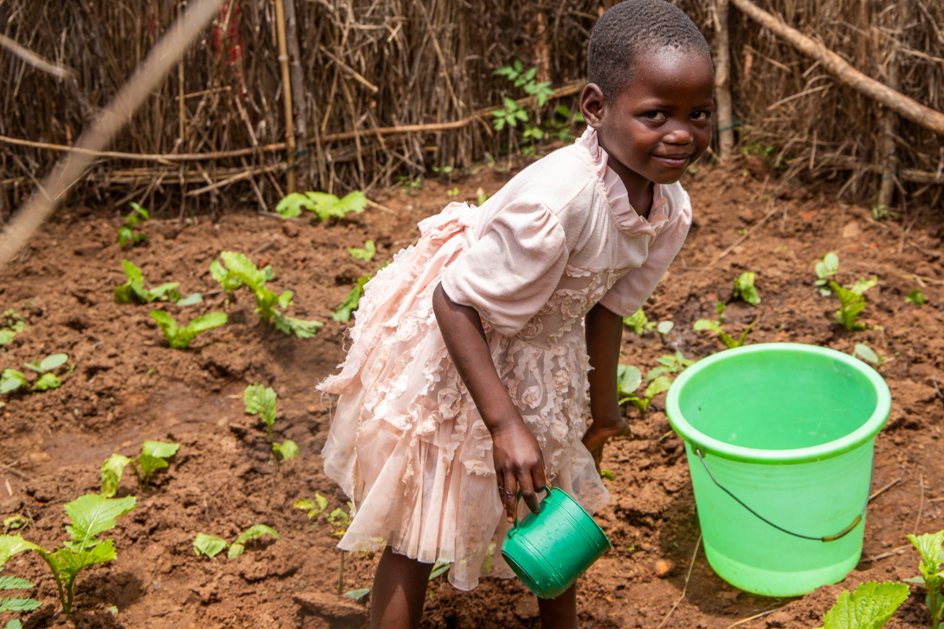 Finnes det håp i en dråpe vann? Svaret er ubetinget ja. Lille Alefa er et godt bevis på det, der hun vanner grønnsakene bak huset sitt og er stolt førsteklassing.