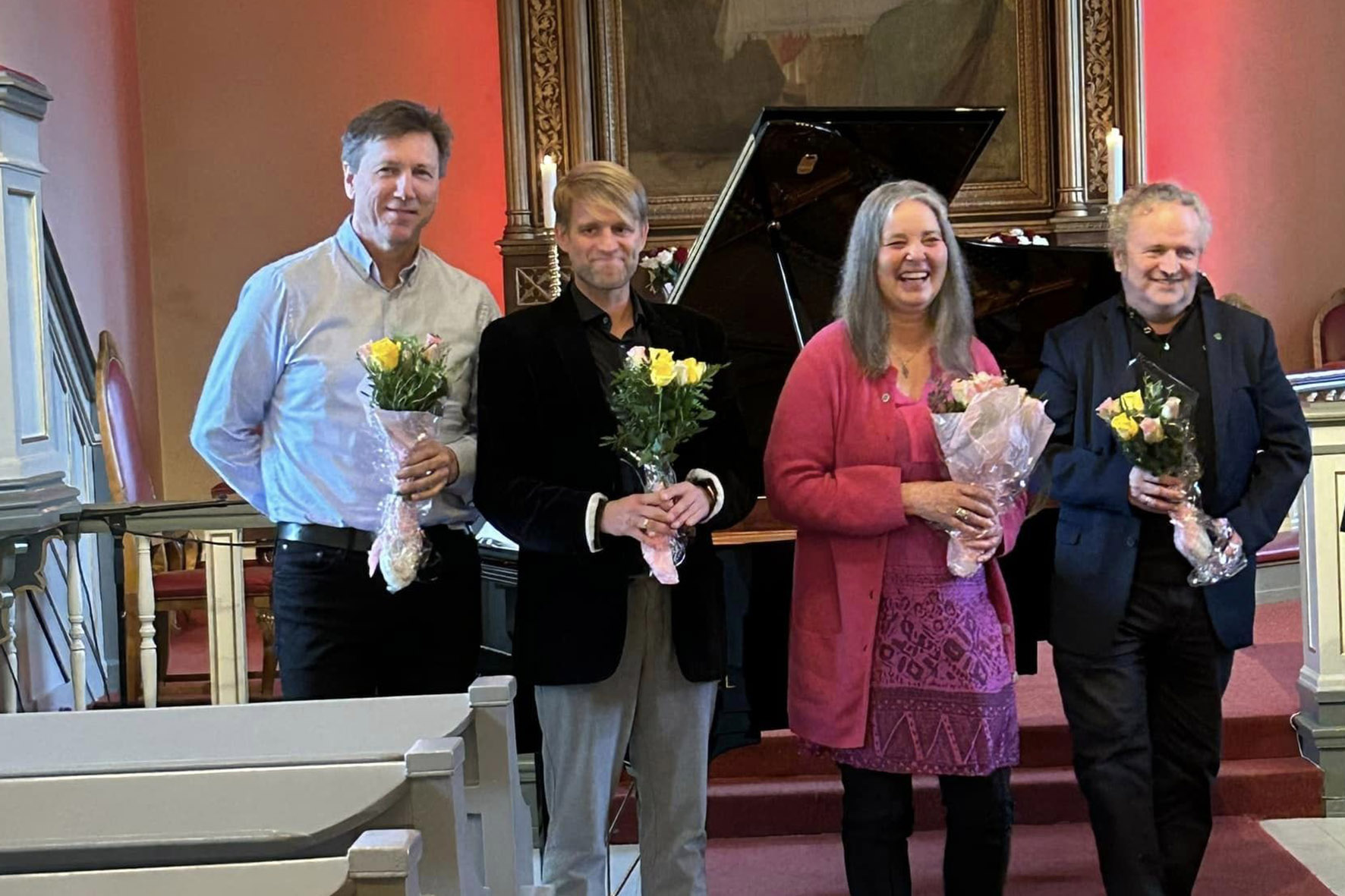 F.V Håkon Skagen, Helge Harila, Anne Kristin Aasmundtveit og Wolfgang Plagge.  Foto: Bina Karpisova
