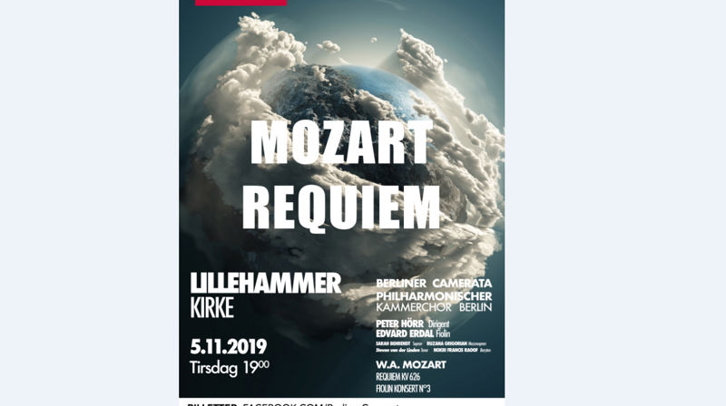 Velkommen til Mozarts Requiem i Lillehammer kirke 5. november kl 19.00