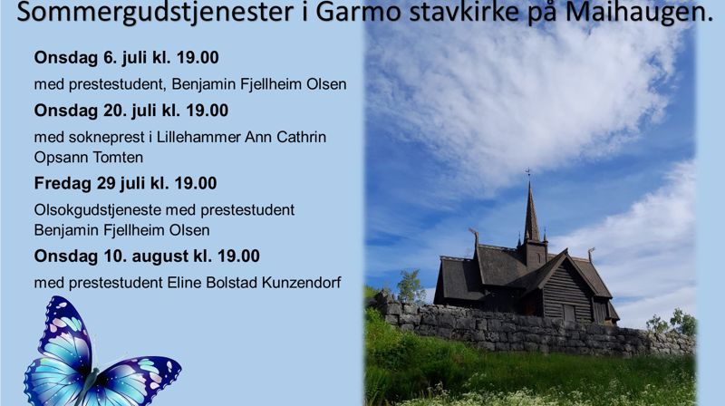 Sommergudstjenester i Garmo stavkirke