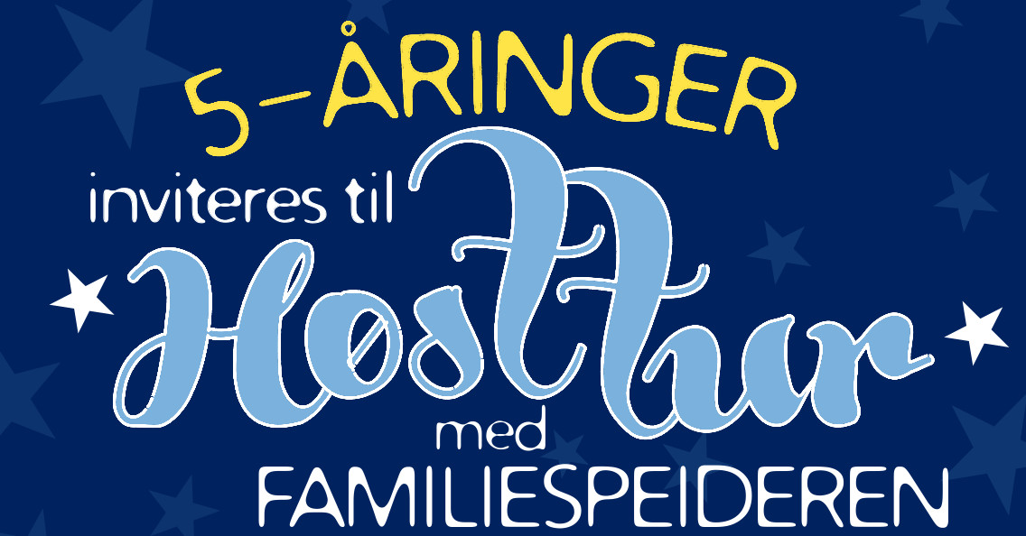5 åringer inviteres til høsttur med familiespeideren!