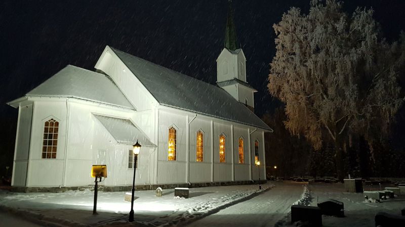 Her er gudstjenesten fra Blaker kirke julaften