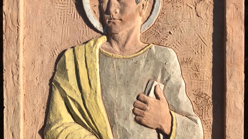 Et av de fire relieffene. Foto: Ole Jacob Flæten