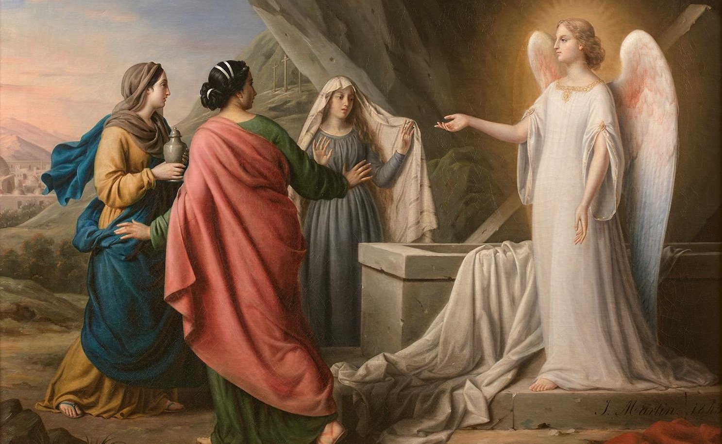 "De tre kvinnene ved graven", Irma Martin, Public domain, via Wikimedia Commons