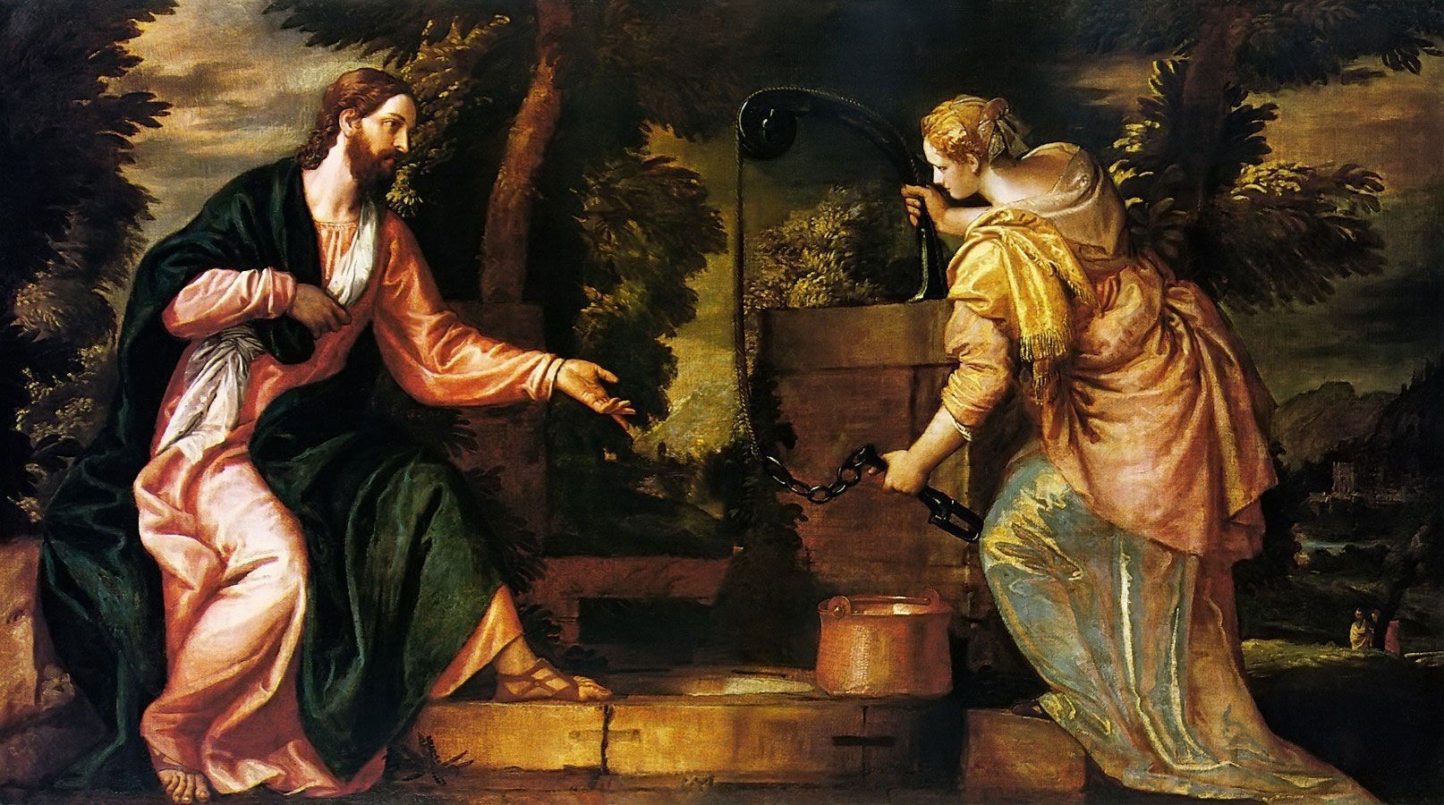 Paolo Veronese: Jesus og den samaritanske kvinnen, Public domain, via Wikimedia Commons
