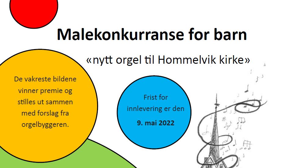 Tegn og mal et forslag til nytt orgel i Hommelvik kirke.