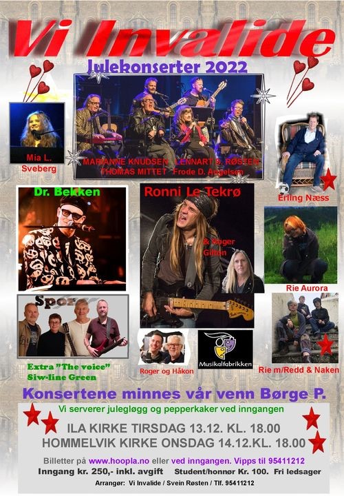 Vi Invalide har julekonsert i Hommelvik kirke!