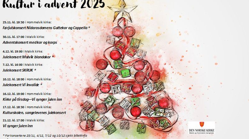 Kultur i Advent 2025 kirkene i Malvik