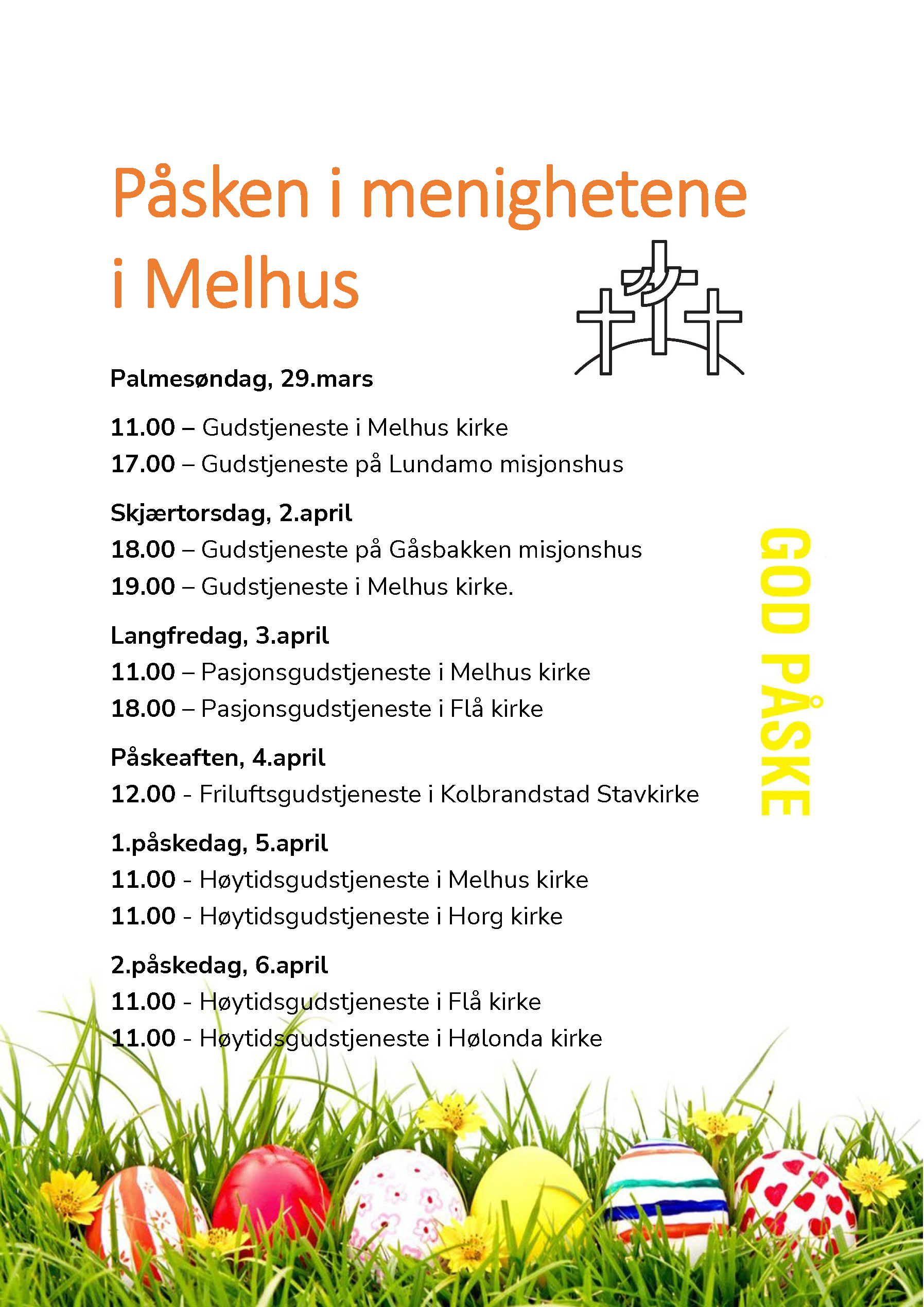 Gudstjenester i påsken