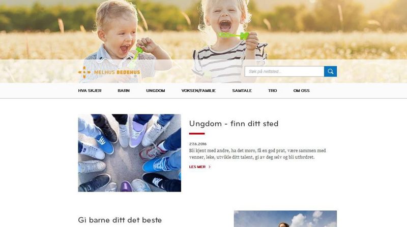 Nye nettsider for Melhus bedehus