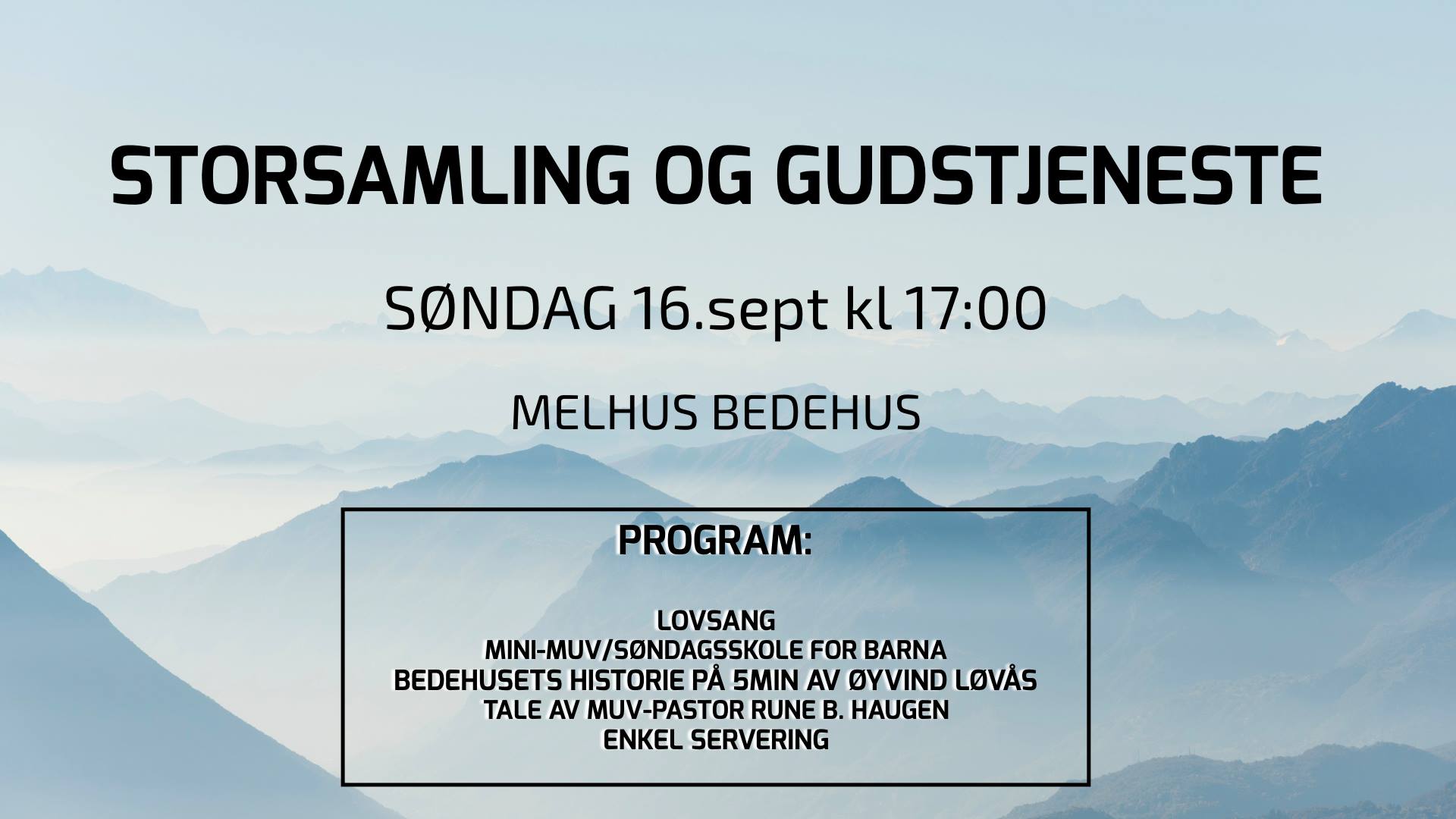 STORSAMLING og GUDSTJENESTE