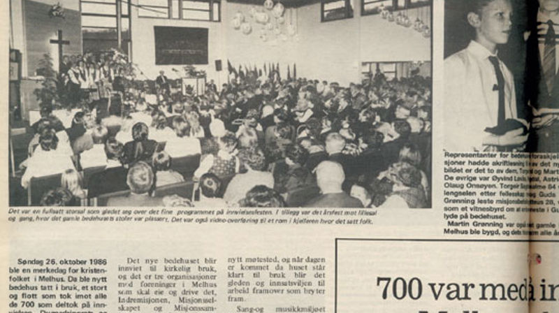 Nytt bedehus ble bygd på Melhus