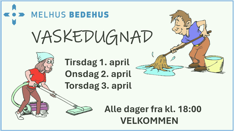 Vaskedugnad fra 1. - 3. april