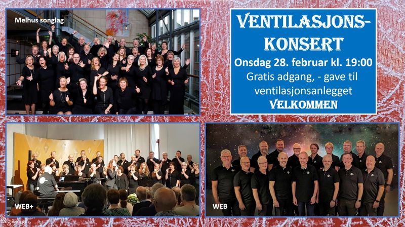 Ventilasjonskonsert med Melhus songlag, WEB og WEB+
