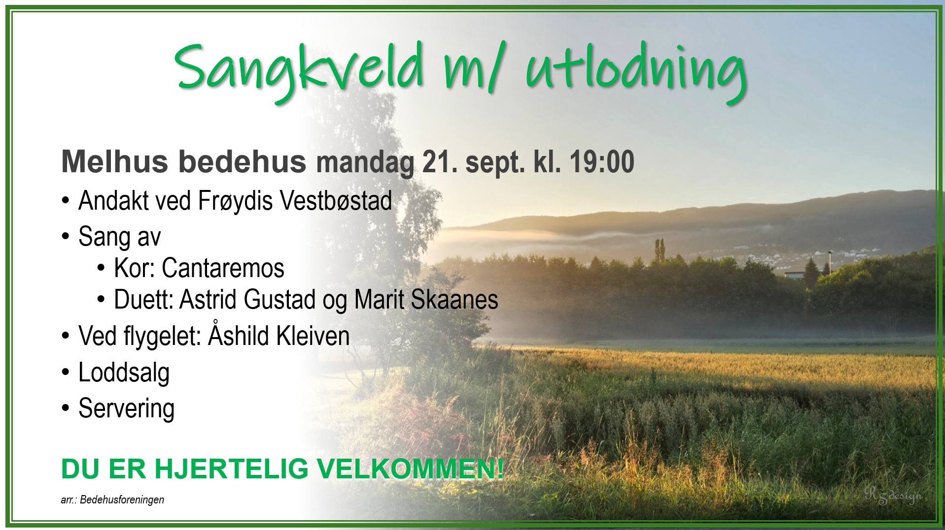 Sangkveld m/ utlodning