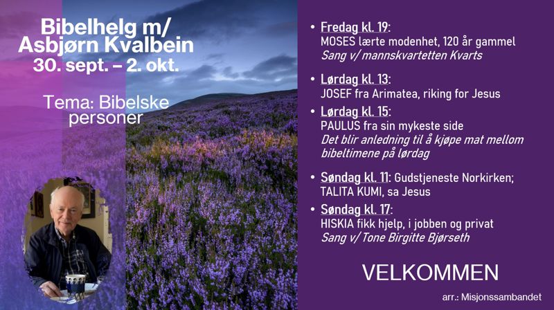 Bibelhelg med Asbjørn Kvalbein