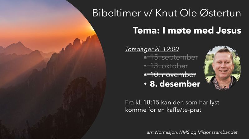 Bibeltimer - "I møte med Jesus"
