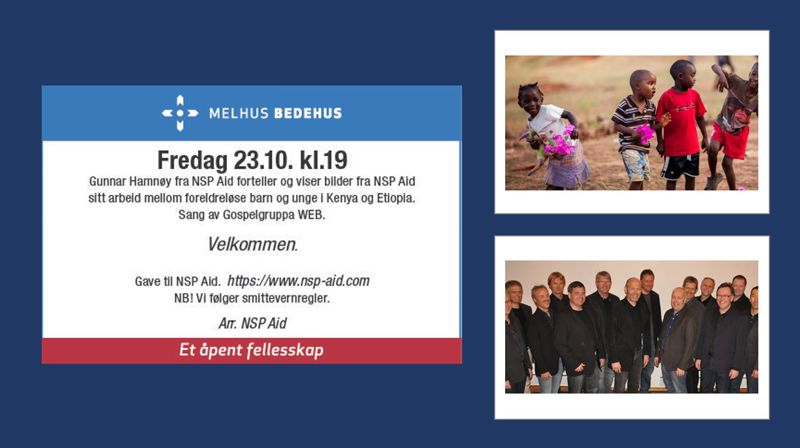 NB - møtet er AVLYST!  (NSP Aid's hjelpearbeid i Kenya og Etiopia)