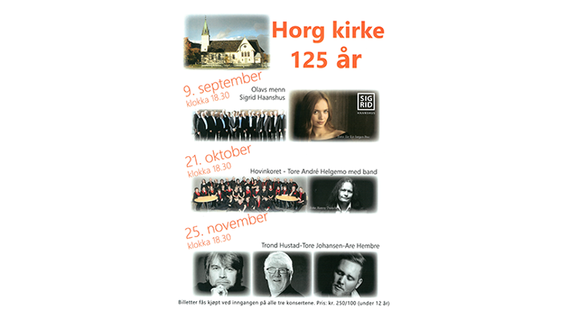 Jubileumskonsert Horg kirke
