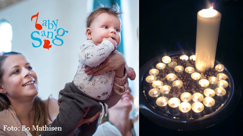 Barn løftes opp, og lys. Foto: Bo Mathisen