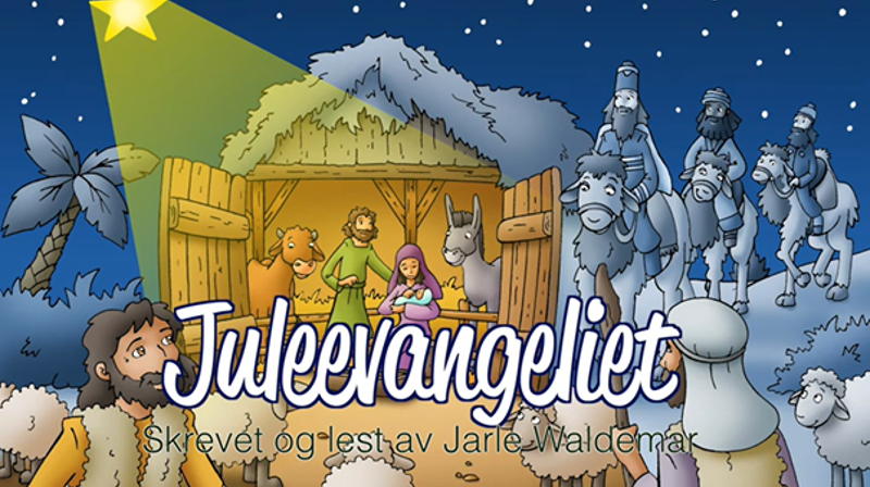 Tegning av julekrybben
