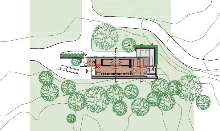 Plantegning for Nesodden kirkes nye bårerom