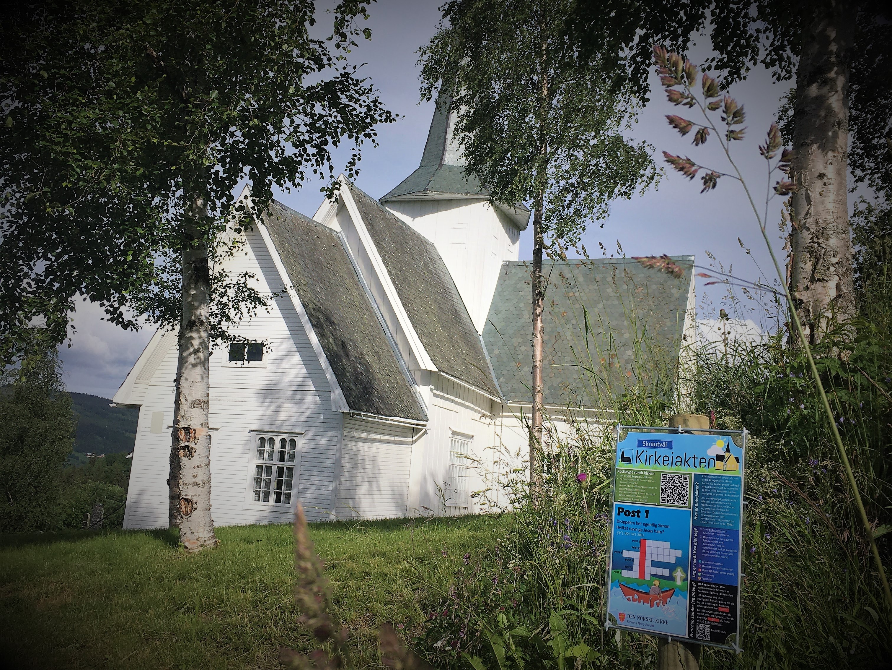 Post 1 ved Skrautvål kyrkje