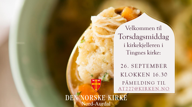 Torsdagsmiddag i Tingnes 26.09.24