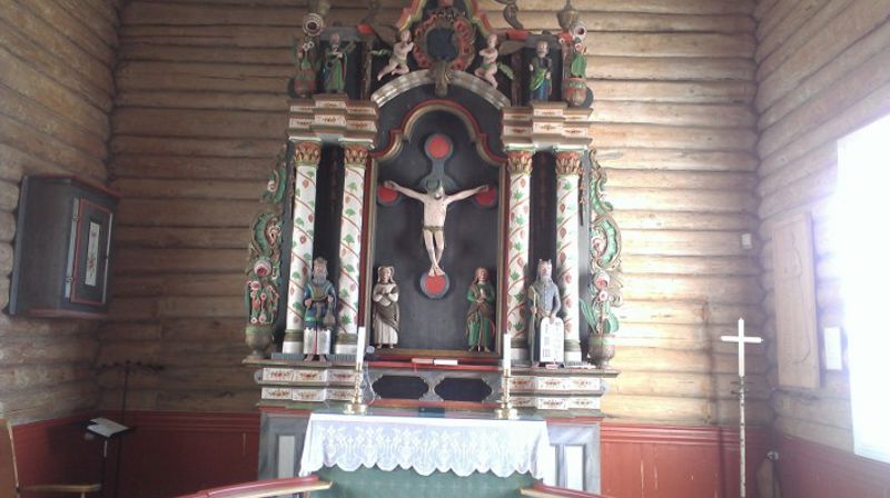 Interiør Skrautvål kyrkje