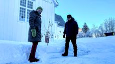 Inga Arnbjørg Lerhol Strand og Svein Jul Bjørgo i full sving med Gågudstjeneste