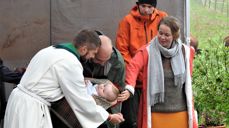 Det store høydepunktet - dåp av Mari Mathea. Foto: Hans Enger