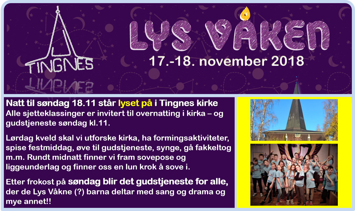 Snart Lys Våken i Tingnes kirke