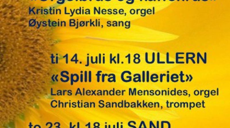 Sommerkonserter i kirkene....