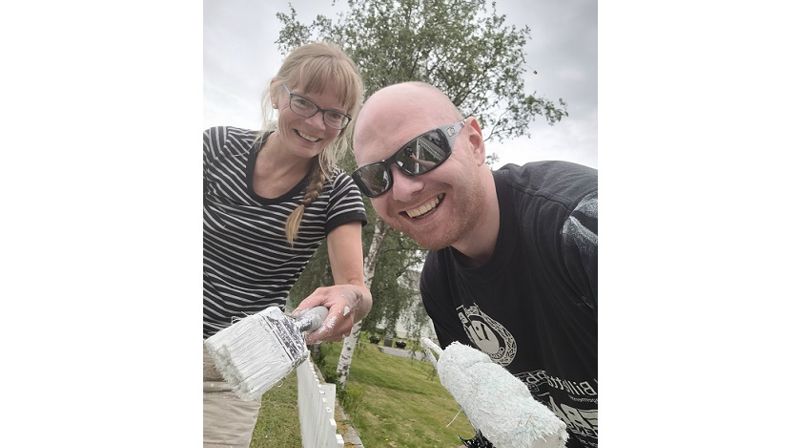 Dugnad for kirkegjerdet på Orkanger