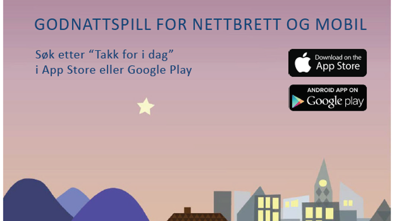 Takk for i dag - Godnattspill for nettbrett og mobil