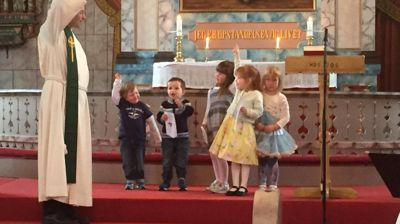 Gudstjeneste med 4-åringer i Os