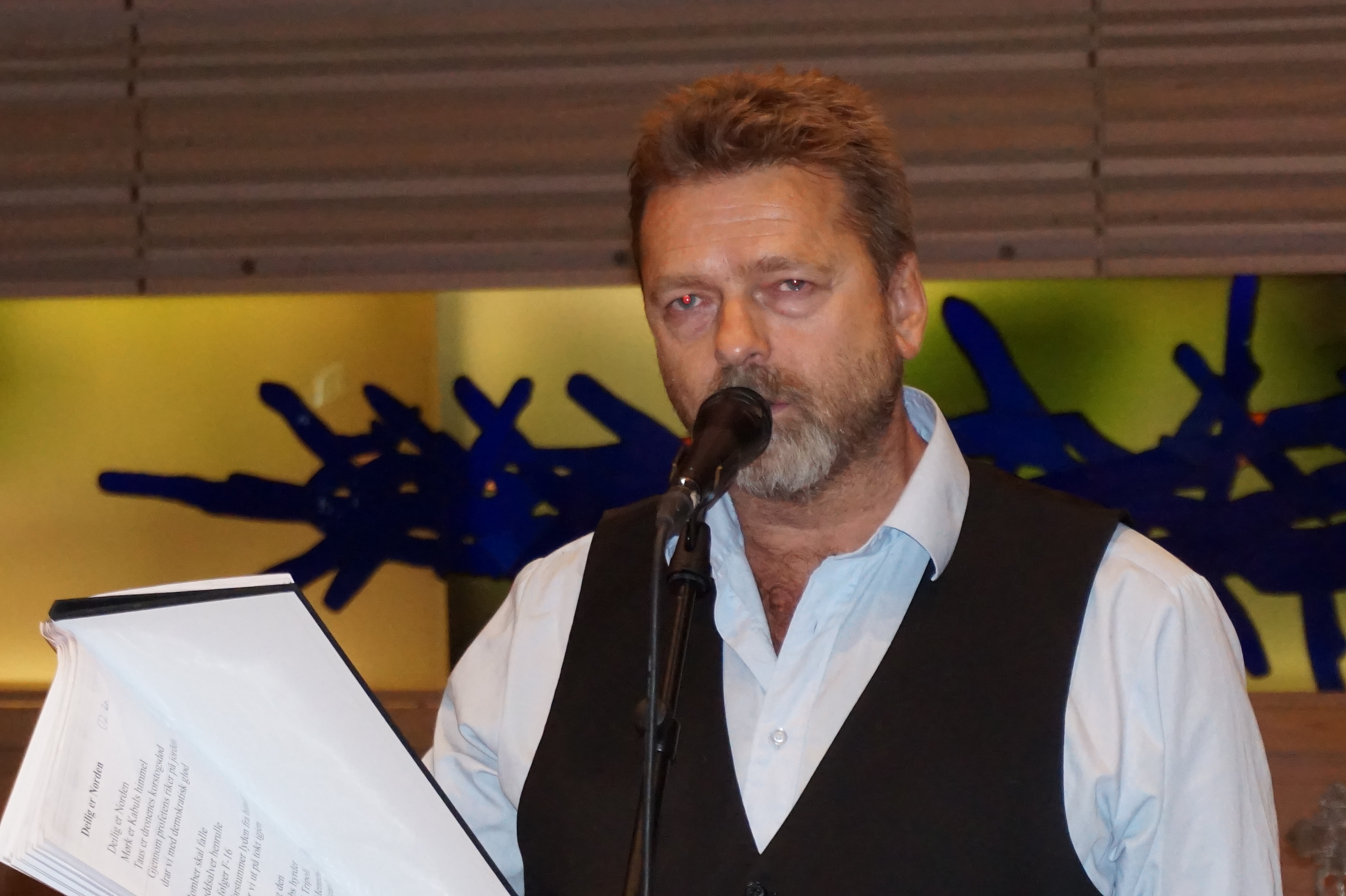 Håvard Rem fremførte balladen om Hans Nielsen Hauge