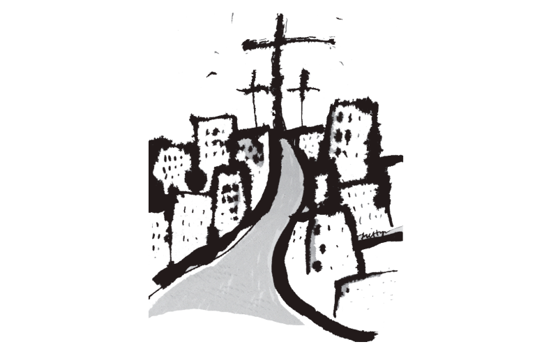 Bildet er hentet fra tekstheftet til den økumenisk korsvandringen på langfredag, utarbeidet av Kirkesn Bymisjon.