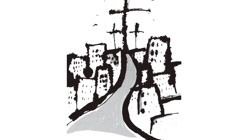 Bildet er hentet fra tekstheftet til den økumenisk korsvandringen på langfredag, utarbeidet av Kirkesn Bymisjon.