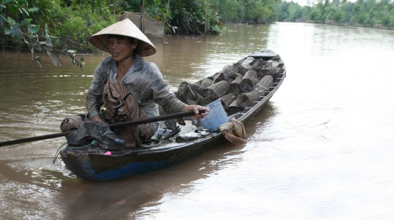 Mekong-elva i Vietnam er både vannkilde og transportåre, og ender i et enormt delta
